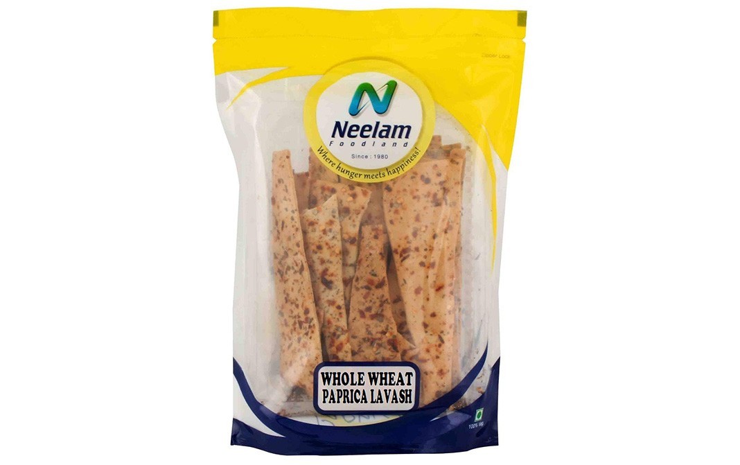 Neelam Foodland Whole Wheat Paprica Lavash   Pack  400 grams